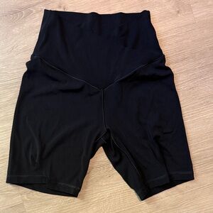 Aerie Women's Black Biker Cross Over Shorts (M)